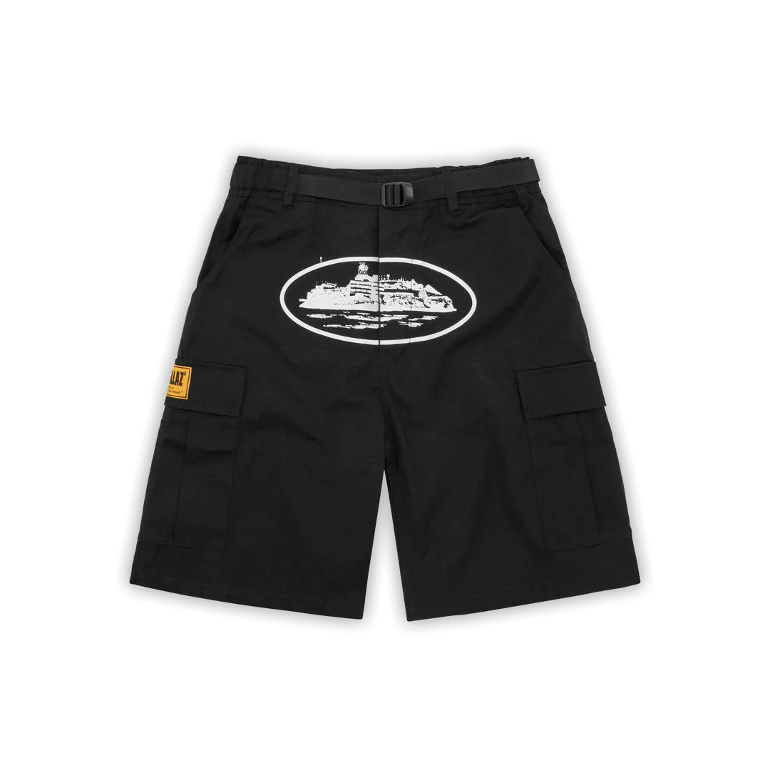 Short Corteiz Alcatraz Cargo Black