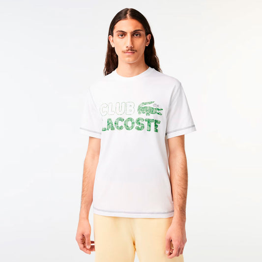 Camiseta Club Lacoste Vintage en blanco