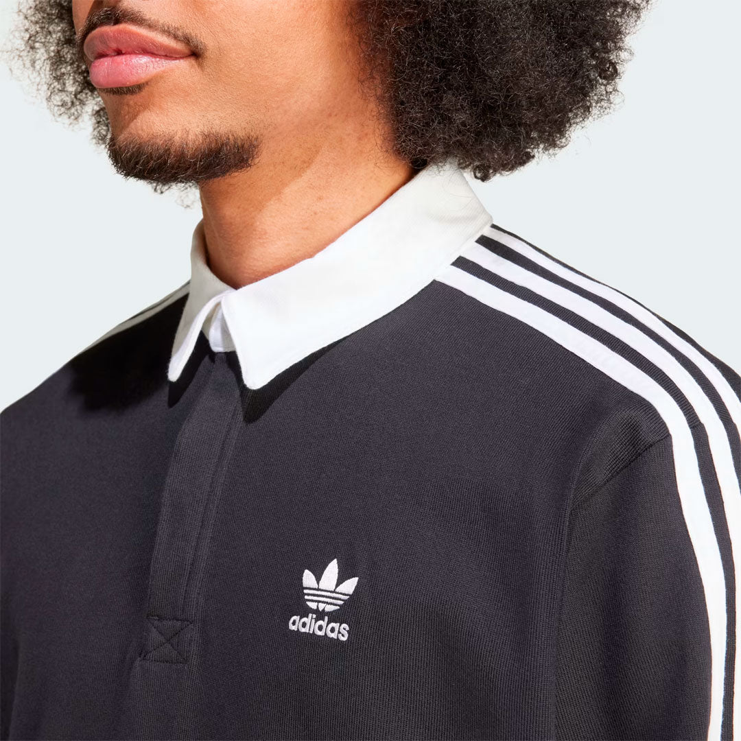 Camiseta adidas Originals polo manga larga en negro