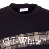 Camiseta Off-White Flannel Diag oversize en negro
