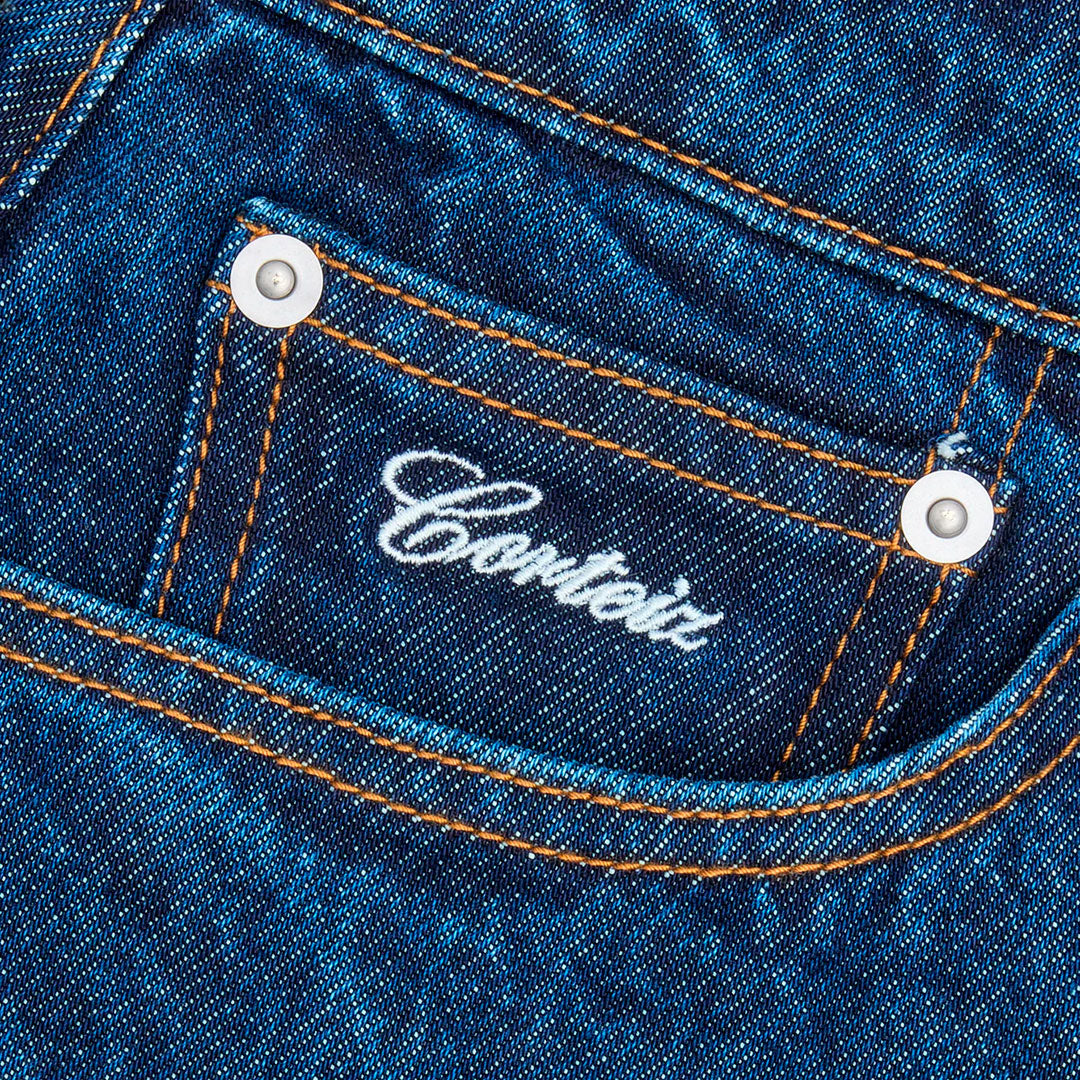 Pantalón Corteiz Strike Baggy Jeans Dark Wash