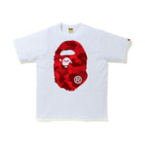 Camiseta BAPE Camo Big Ape Head White/Red
