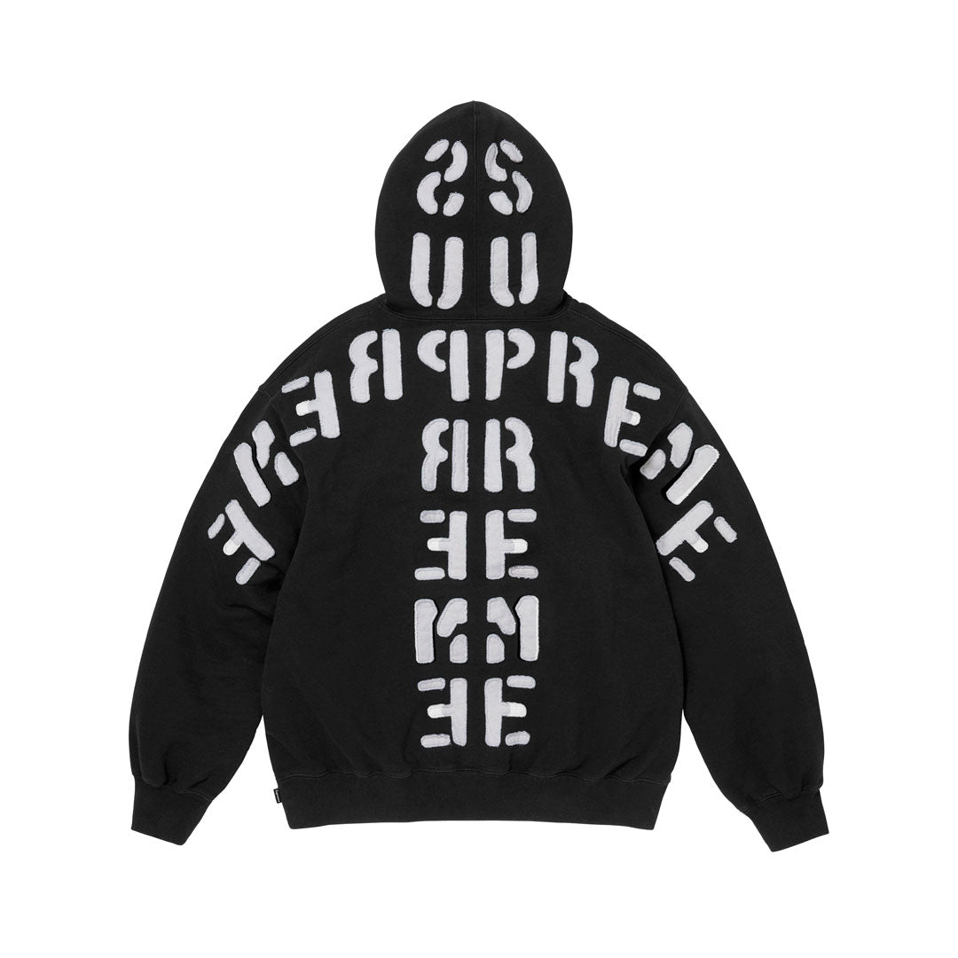 Hoodie Supreme Mirrored Appliqué Black