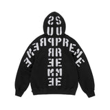 Hoodie Supreme Mirrored Appliqué Black