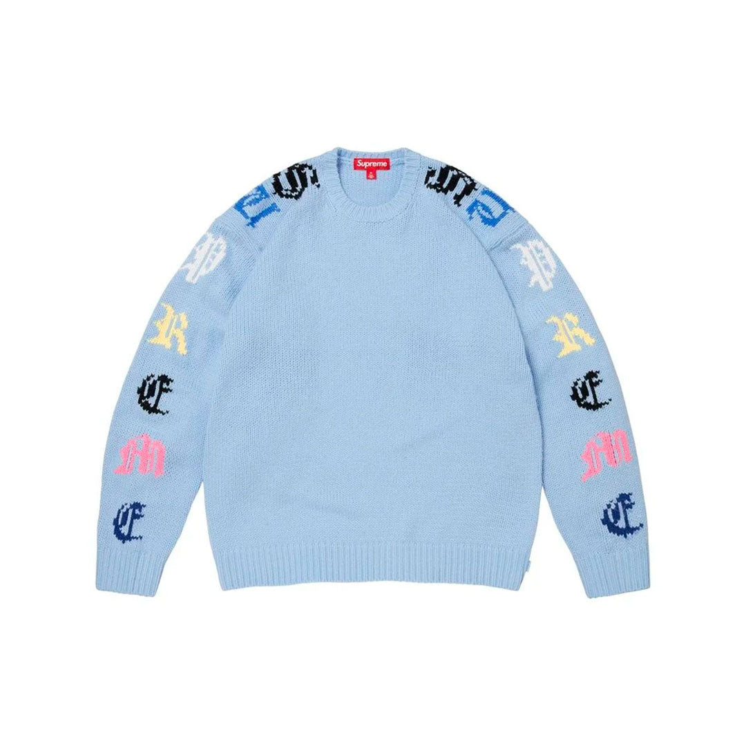 Sweater Supreme Old English LT Blue