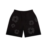 Short Denim Tears Faded Mono Cotton Wreath en negro