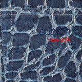 Short Supreme Denim Frayed Croc en azul