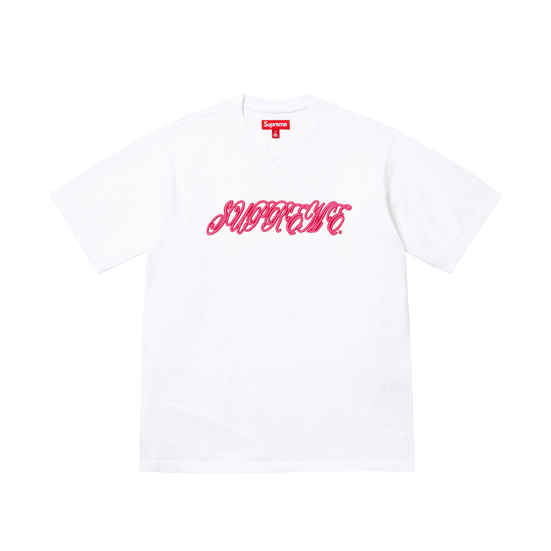 Camiseta Supreme Raised Script White