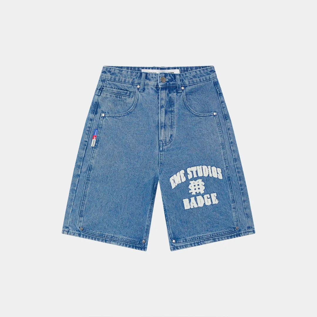 Short Eme Studios Badge Blue Denim