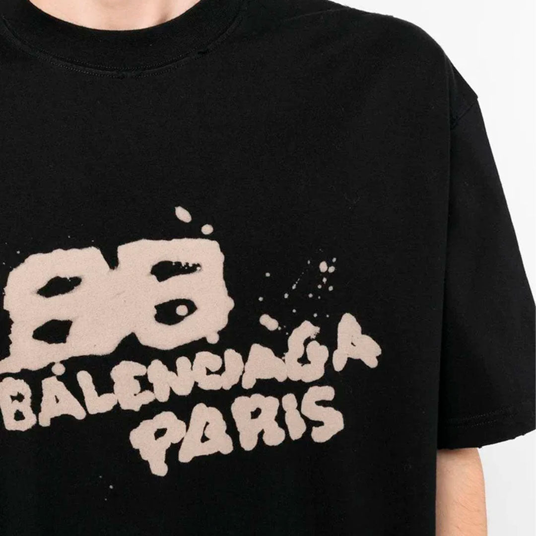 Camiseta Balenciaga Hand Drawn Bear Black