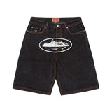 Short Corteiz Alcatraz Denim en negro