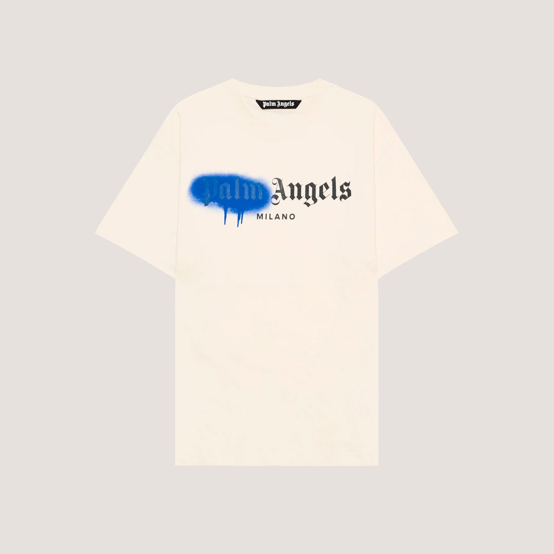 Camiseta Palm Angels Spray Milan Blue