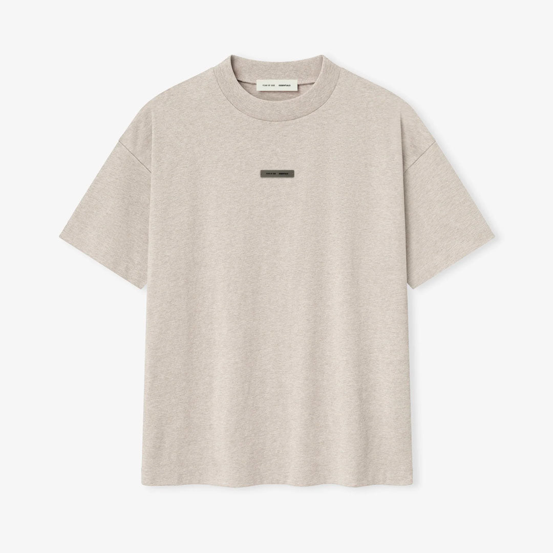 Camiseta Essentials Fear of God Metallic Heather Stone