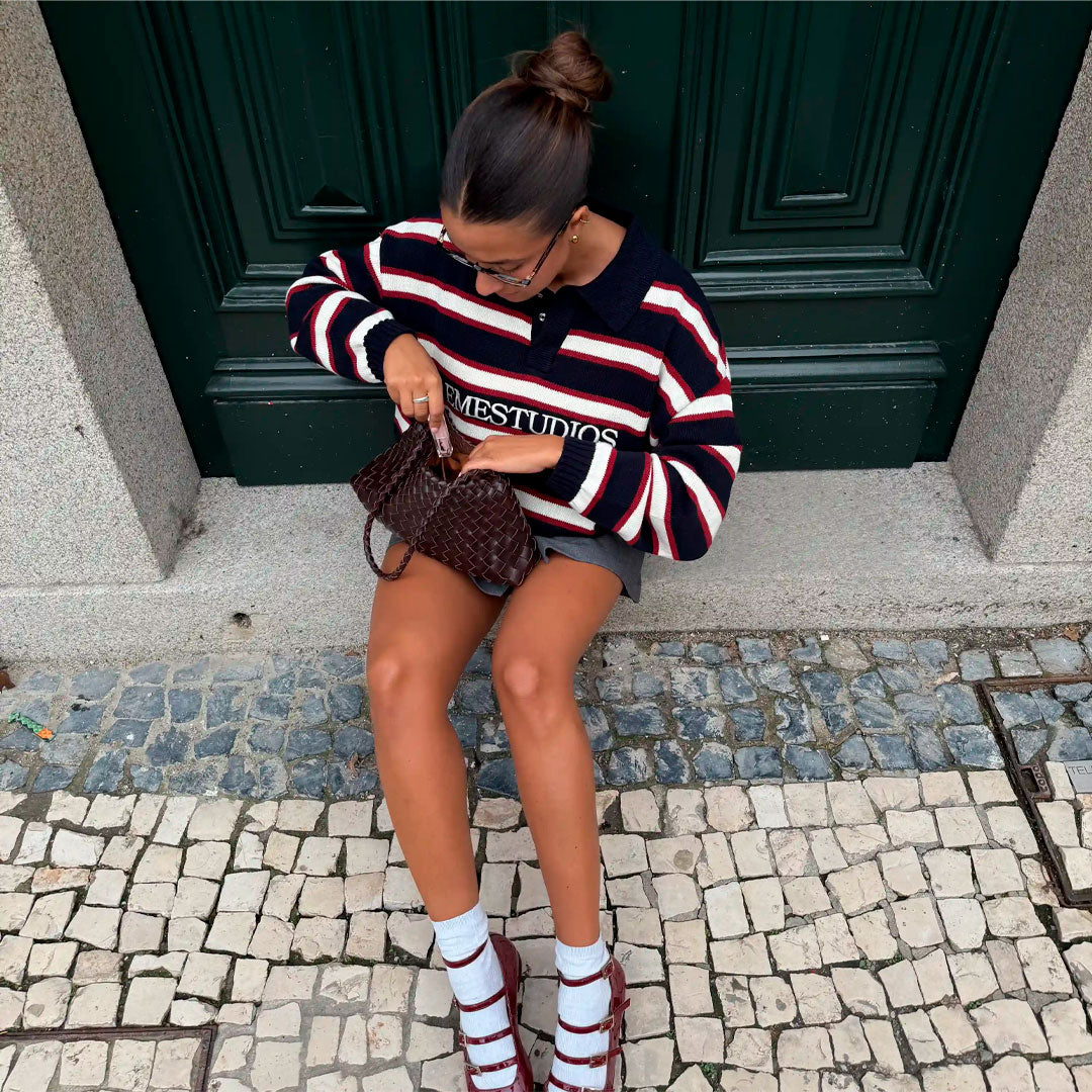 Sweater Eme Studios Sweet Navy Polo