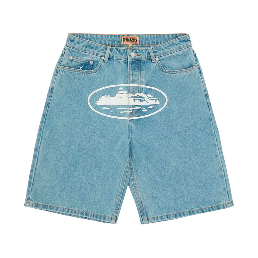 Short Corteiz Alcatraz Denim en azul