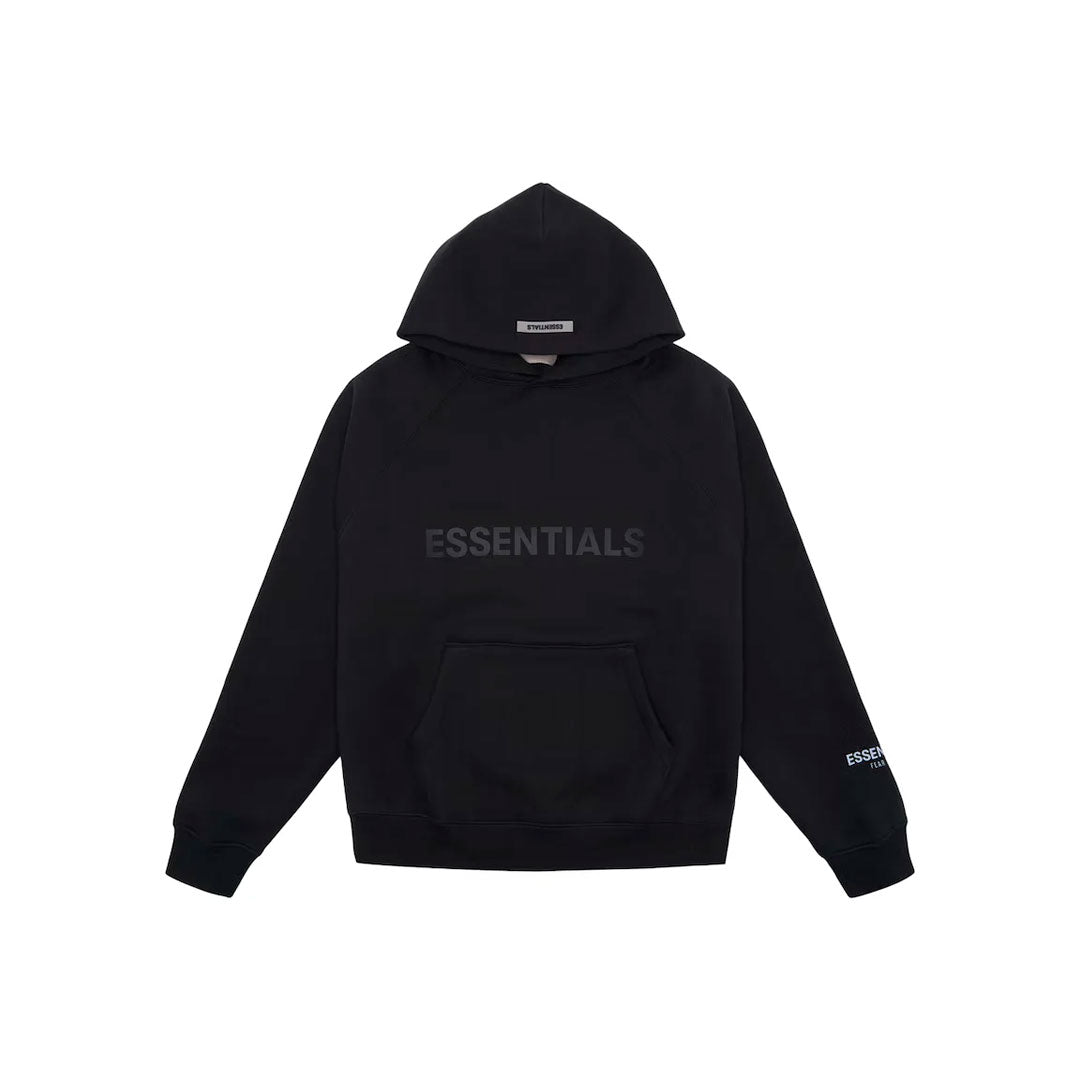 Hoodie Essentials Fear of God FW20 3D Silicon Applique Black