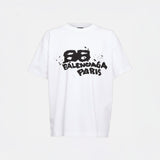 Camiseta Balenciaga Hand Drawn Bear White