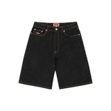 Short Corteiz Dual Stripe Denim en negro