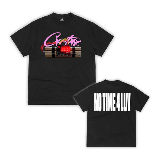 Camiseta Corteiz No Time 4 LUV en negro