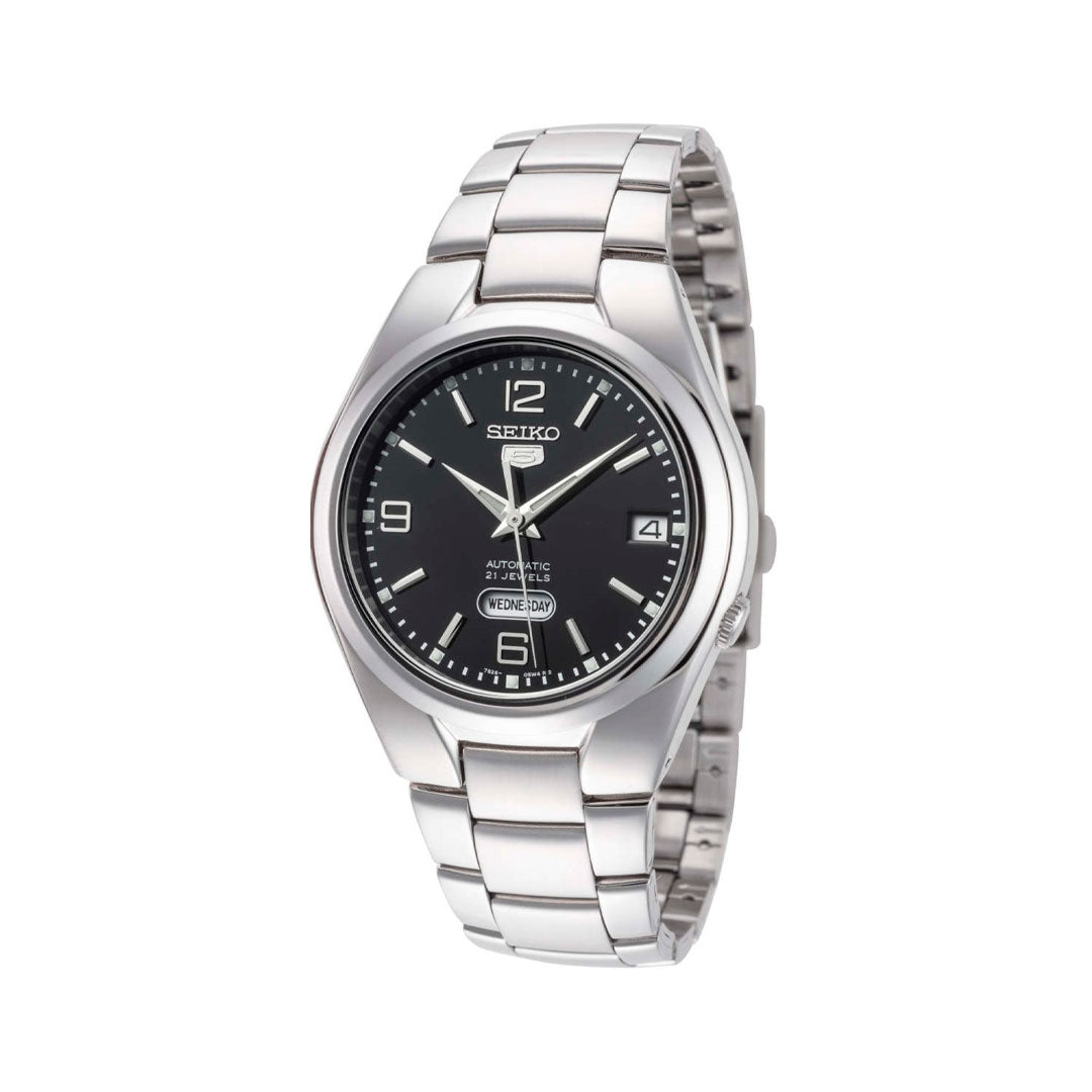 Seiko 5 Black Dial Stainless Steel