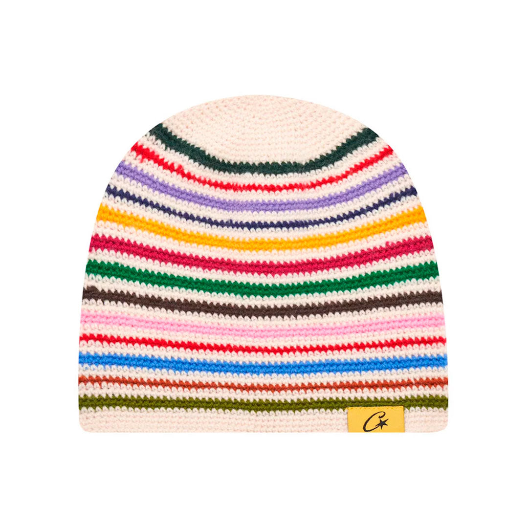 Gorro de lana Corteiz Crochet White Multi