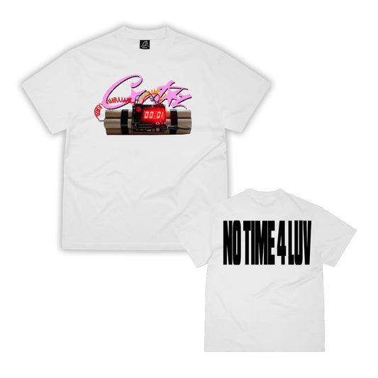 Camiseta Corteiz No Time 4 LUV en blanco