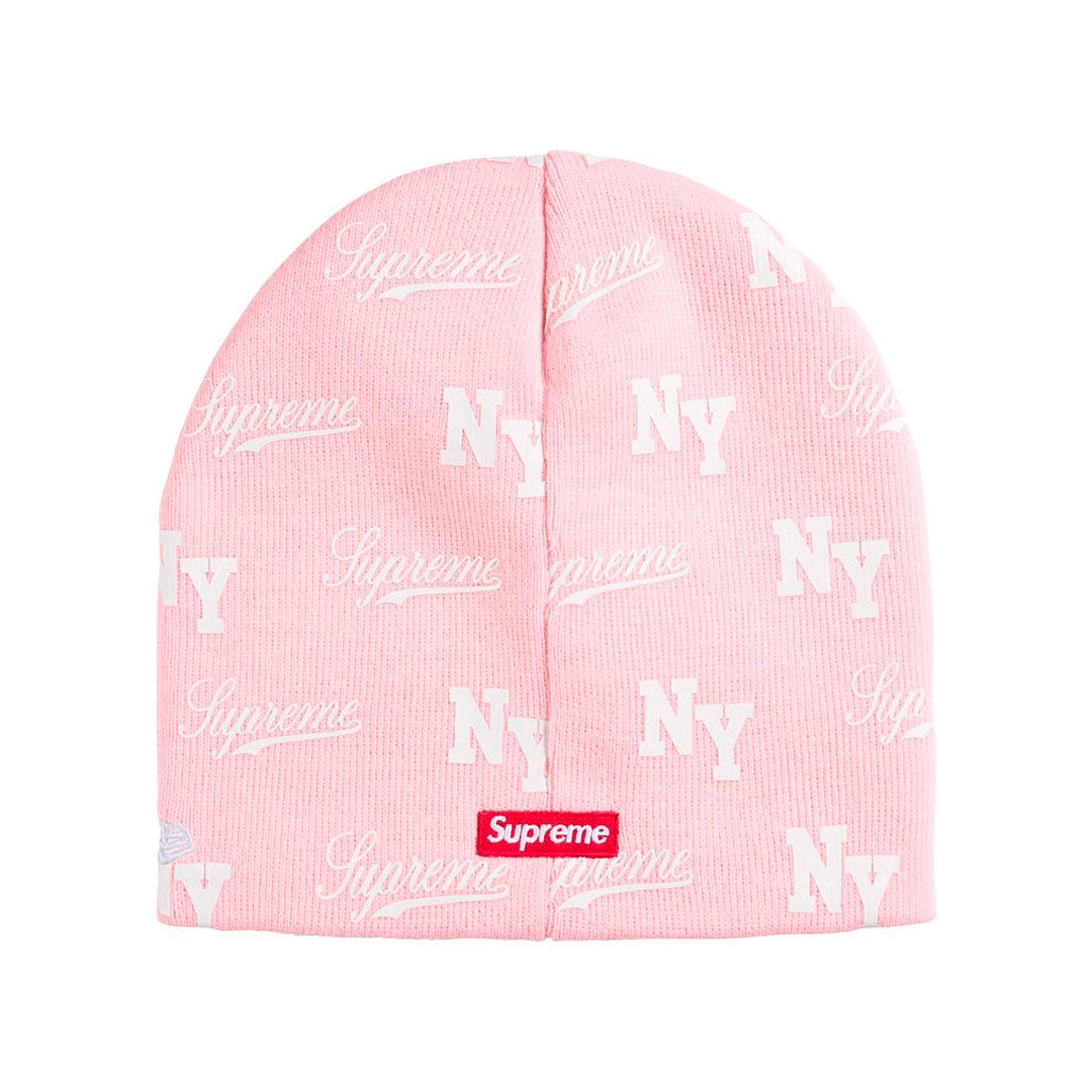 Gorro de lana Supreme x New Era Monogram Pink