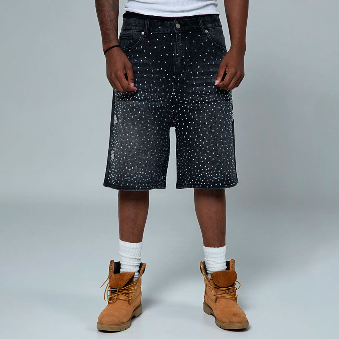 Short Fraternal Denim Astro Washed Black