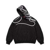 Hoodie Supreme Shoulder Script en negro