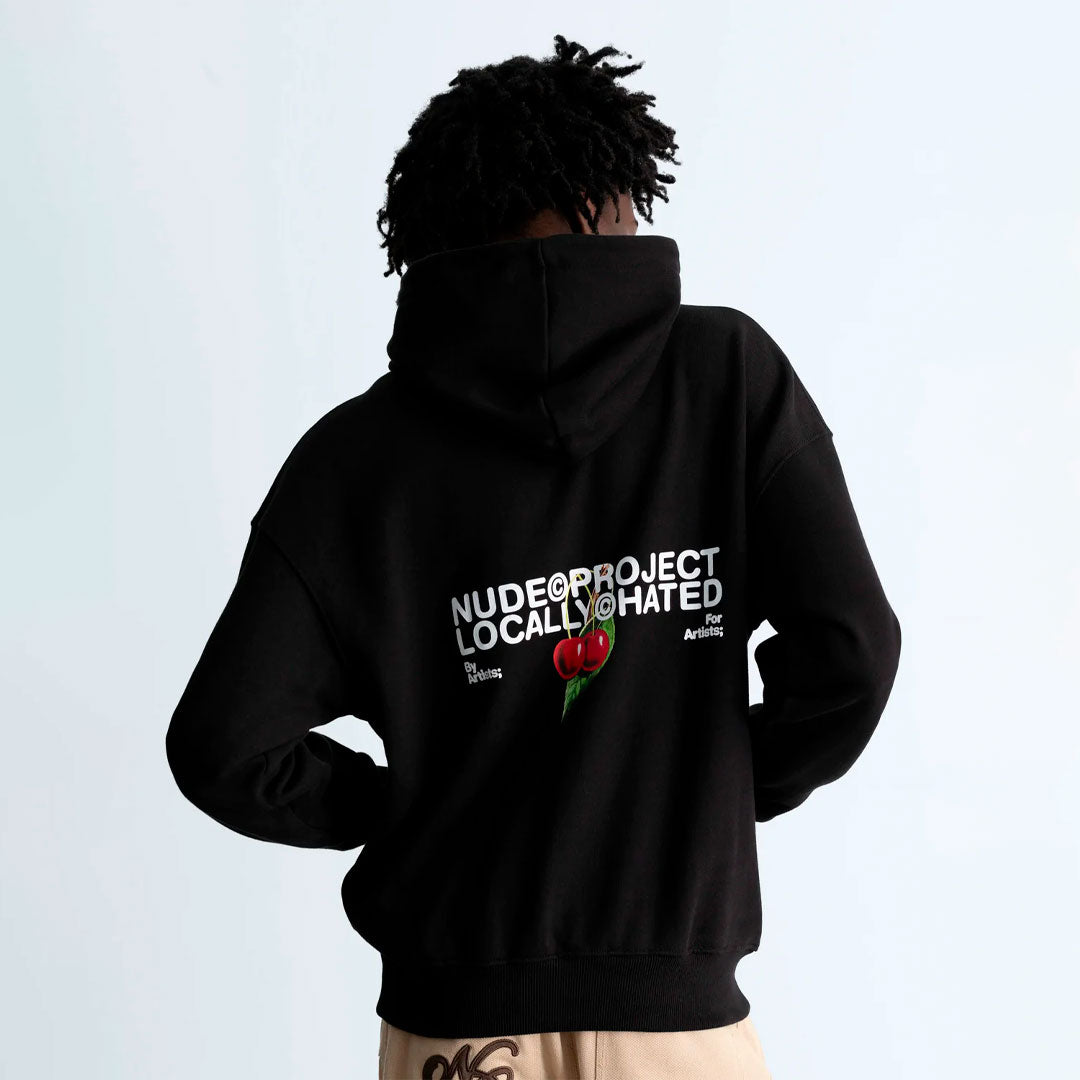 Hoodie Nude Project Locally Hated Cherry Black