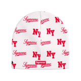 Gorro de lana Supreme x New Era Monogram White