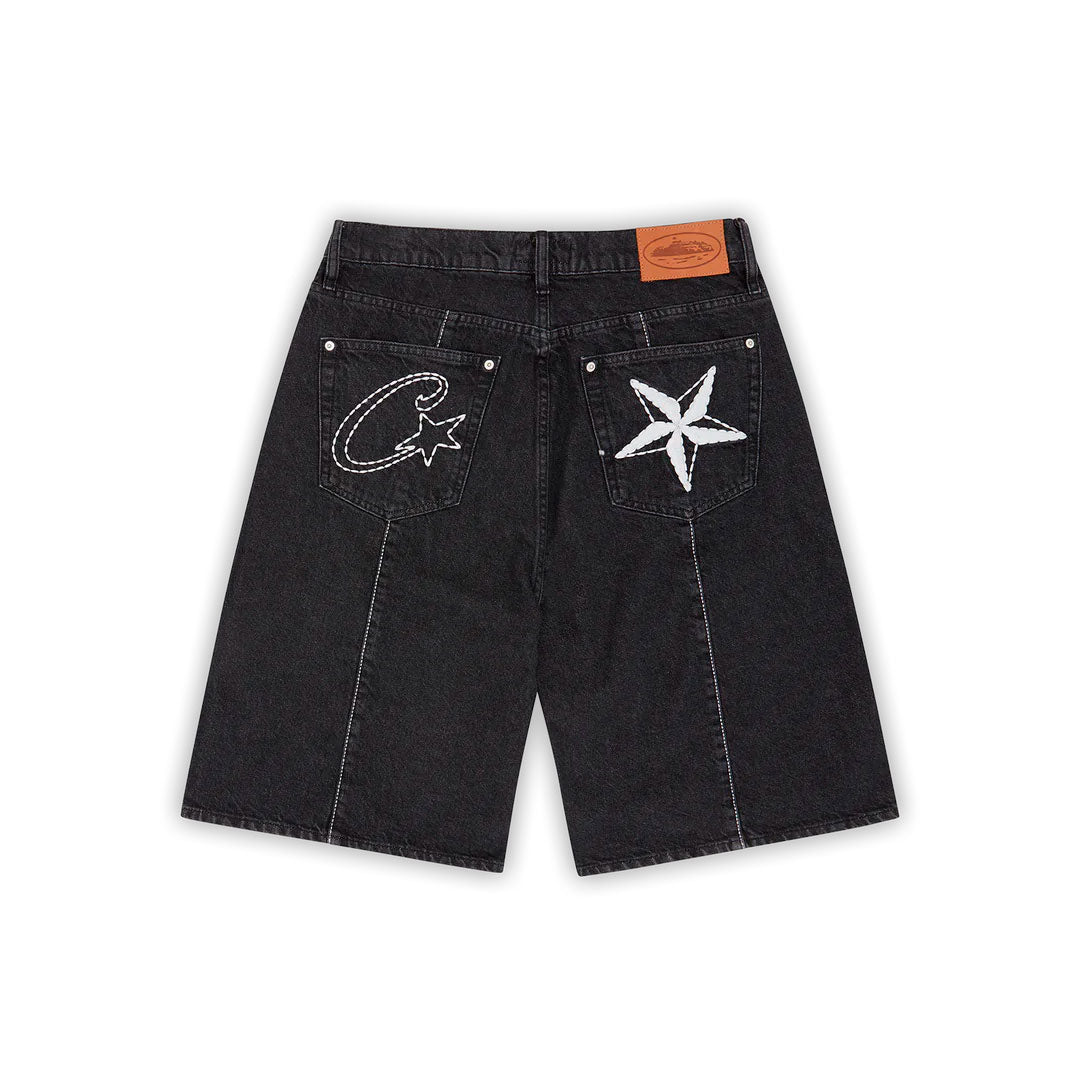 Short Corteiz C-Star Denim en negro