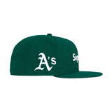 Gorro Supreme x New Era MLB Teams Box Logo en verde