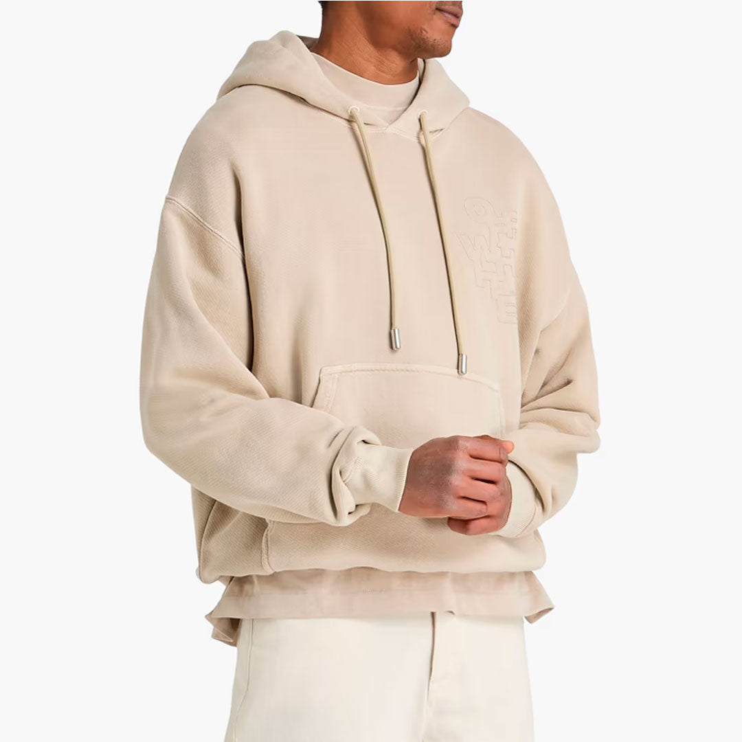 Hoodie Off-White Appliquéd French Cotton Terry