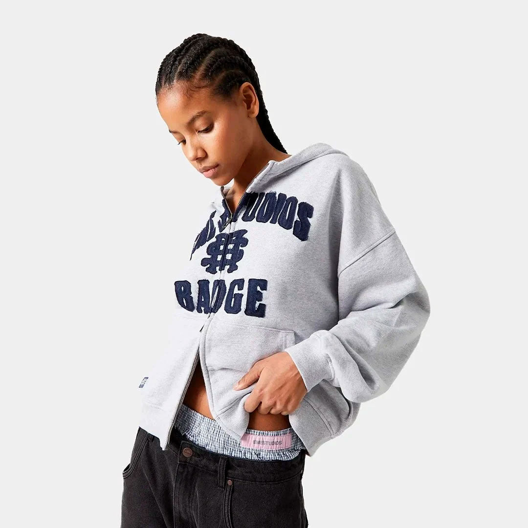Campera Eme Studios Badge Heather Grey