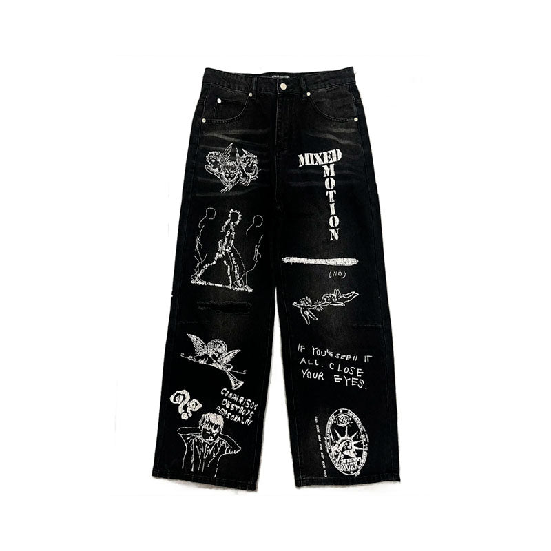Pantalón Mixed Emotion Canvas Black Jeans