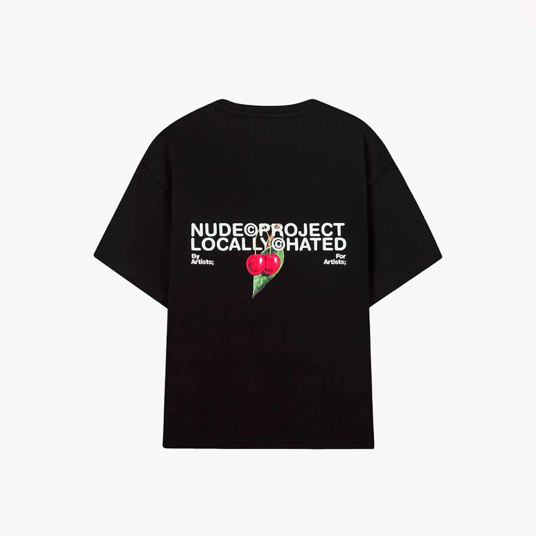 Camiseta Nude Project Locally Cherry en negro