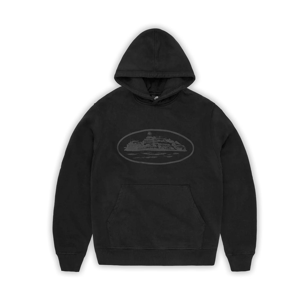 Hoodie Corteiz Alcatraz en negro v2