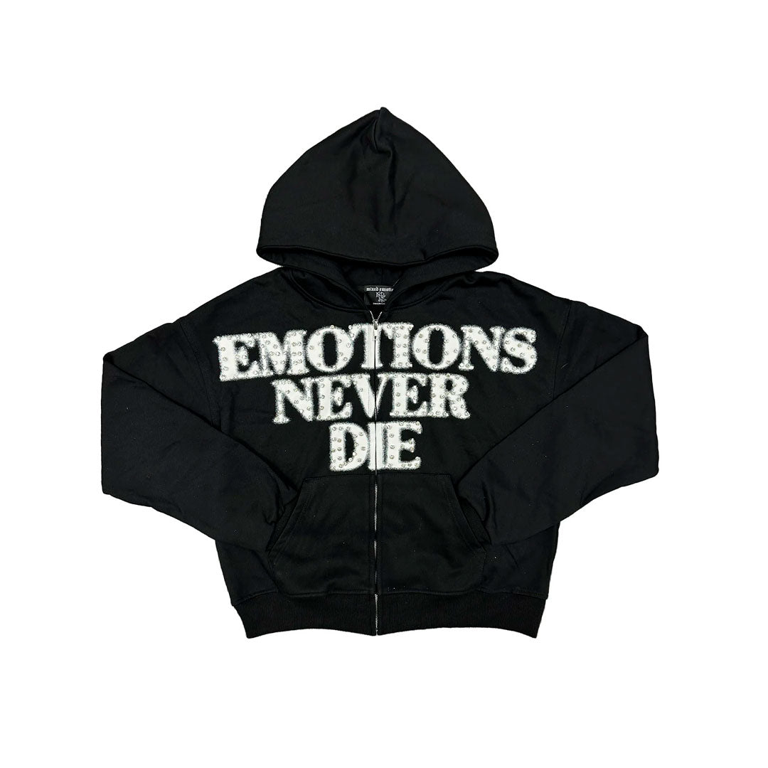 Campera Mixed Emotion End Rhinestone Black
