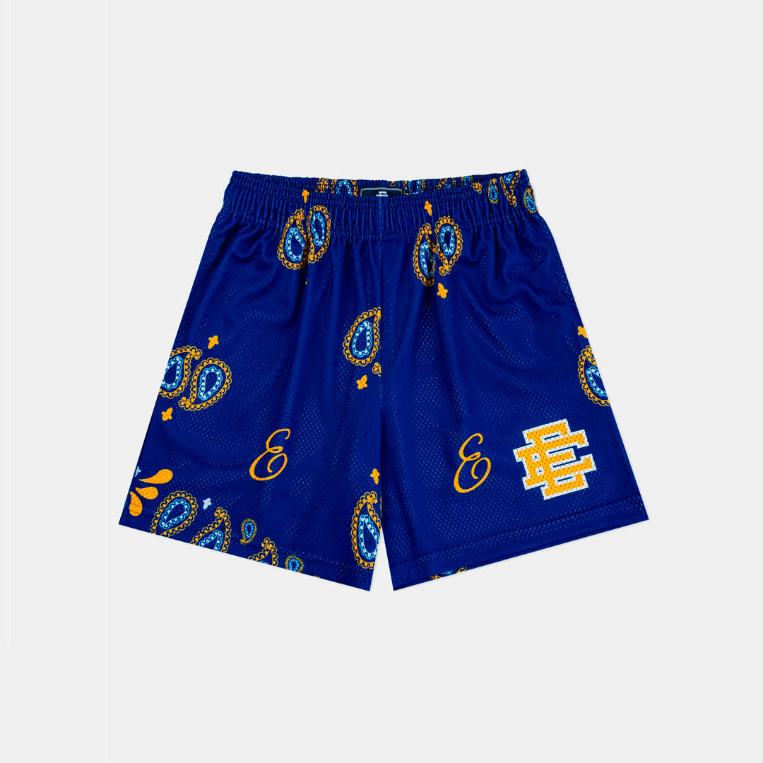 Short Eric Emanuel Paisley Pattern Blue Yellow