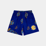 Short Eric Emanuel Paisley Pattern Blue Yellow