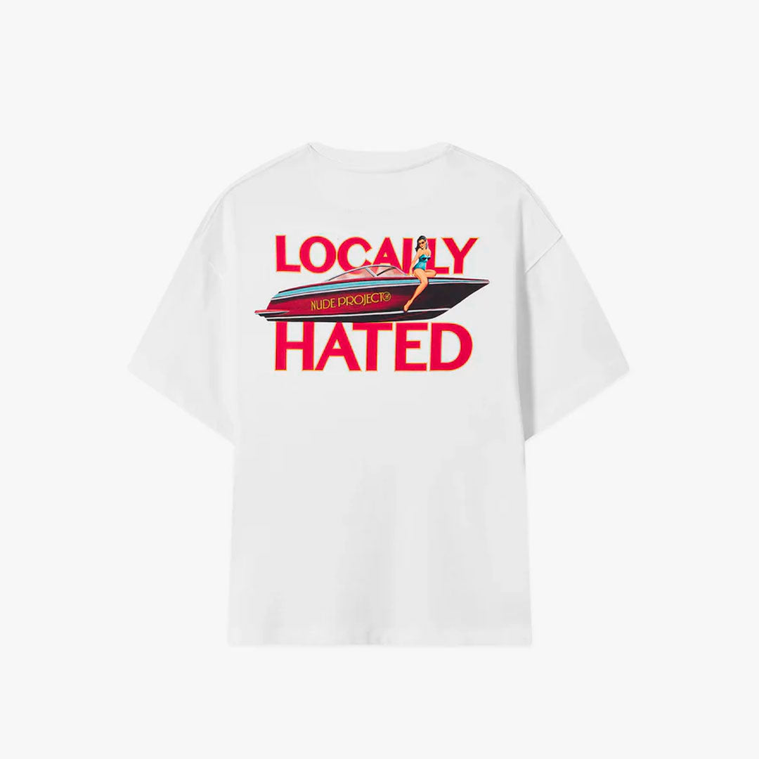 Camiseta Nude Project Locally Hated en blanco