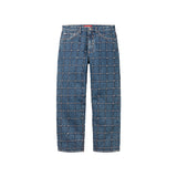 Pantalón Supreme Studded Seam Loose Fit en azul
