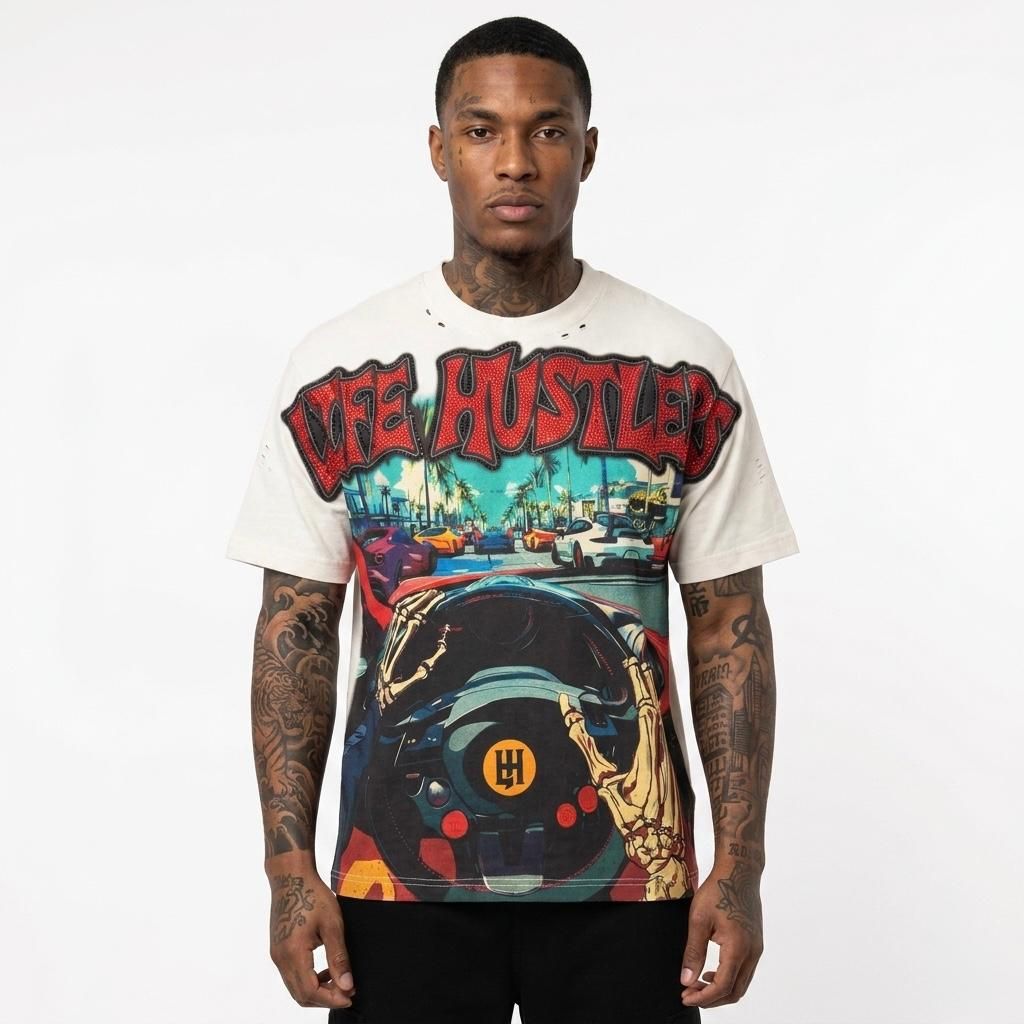 Camiseta Life Hustlers Sports Car