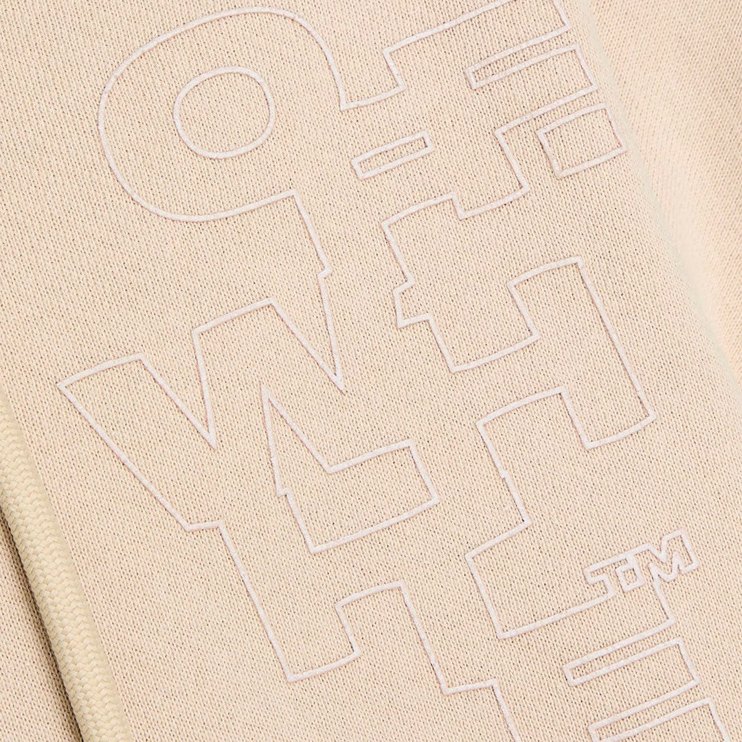 Hoodie Off-White Appliquéd French Cotton Terry