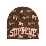 Gorro de lana Supreme x New Era Monogram Brown