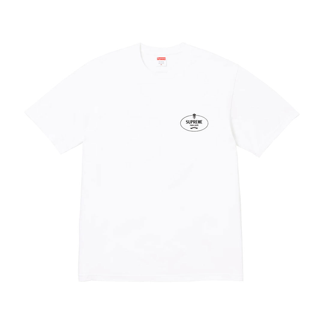 Camiseta Supreme Crest en blanco