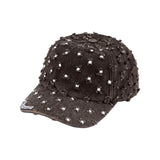Gorro Supreme Hole Punch Rhinestone Black