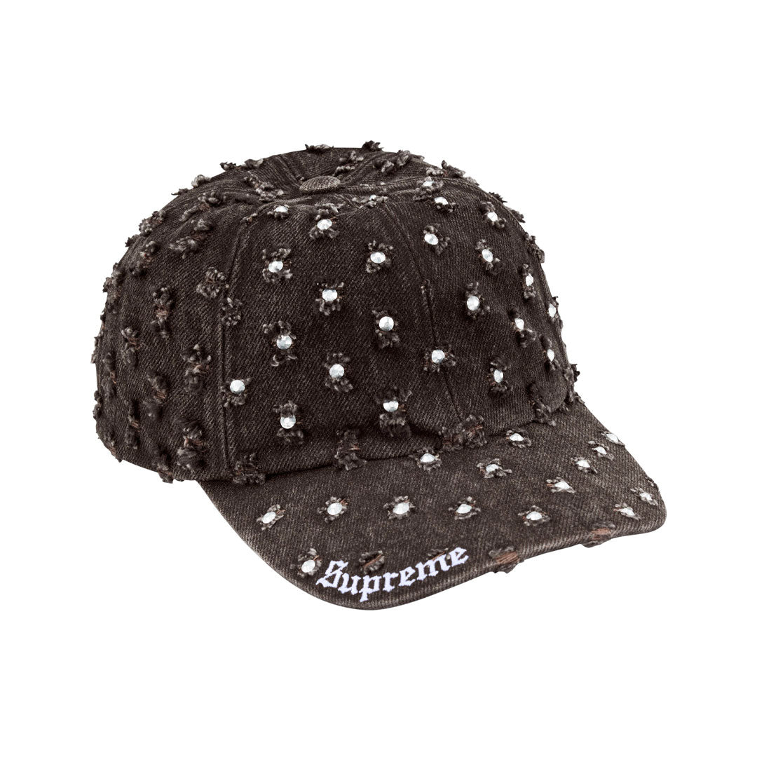 Gorro Supreme Hole Punch Rhinestone Black