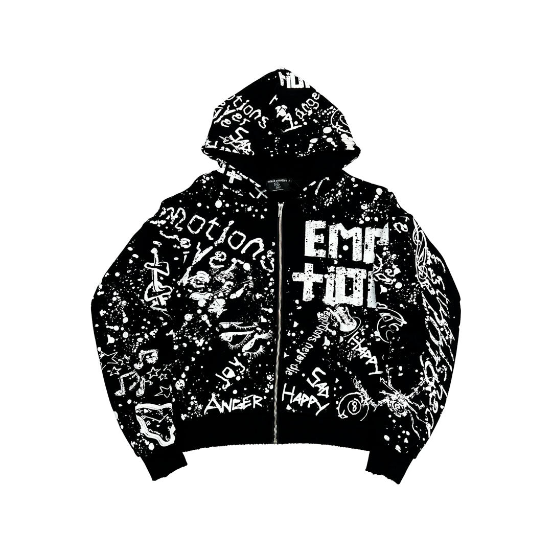Campera Mixed Emotion Grafitti Black